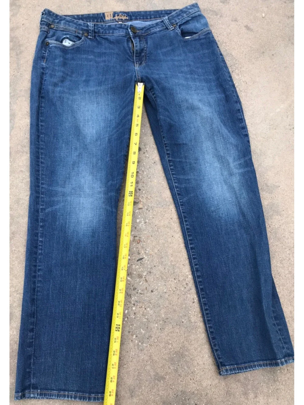 Kut from the Kloth Jeans Womens 14W Blue Katy Boyfriend Dark Wash Denim 36W 29L